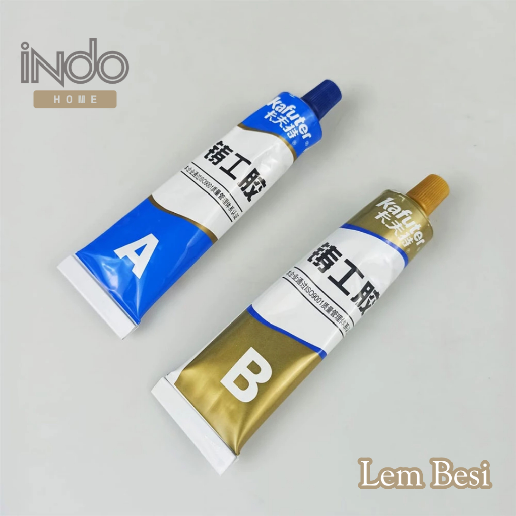 Indo Lem Besi AB Tahan Panas Multifungsi | Lem Knalpot Baja Tahan Panas | Glue Adhesive Industrial