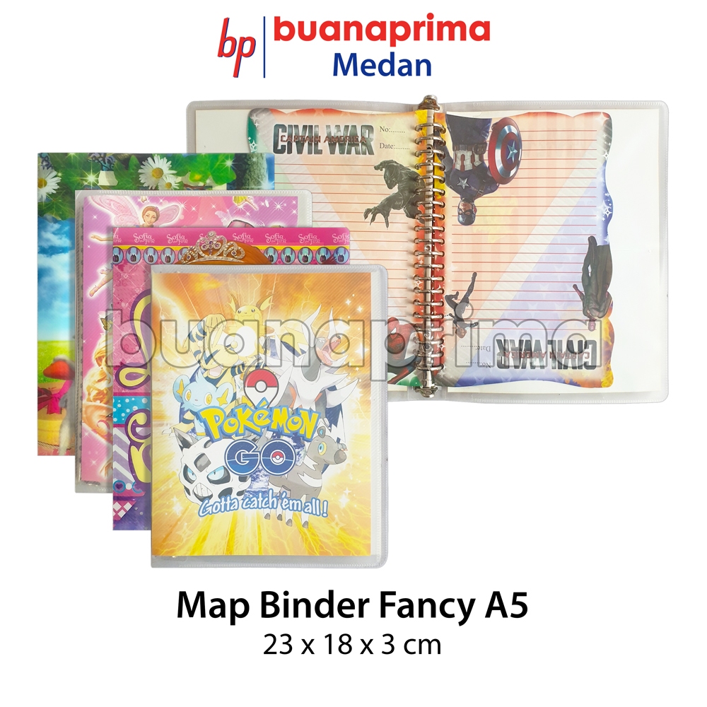 

Map BINDER FANCY A5 Karakter Film Kartun Folder Loose Leaf Cover Plastik
