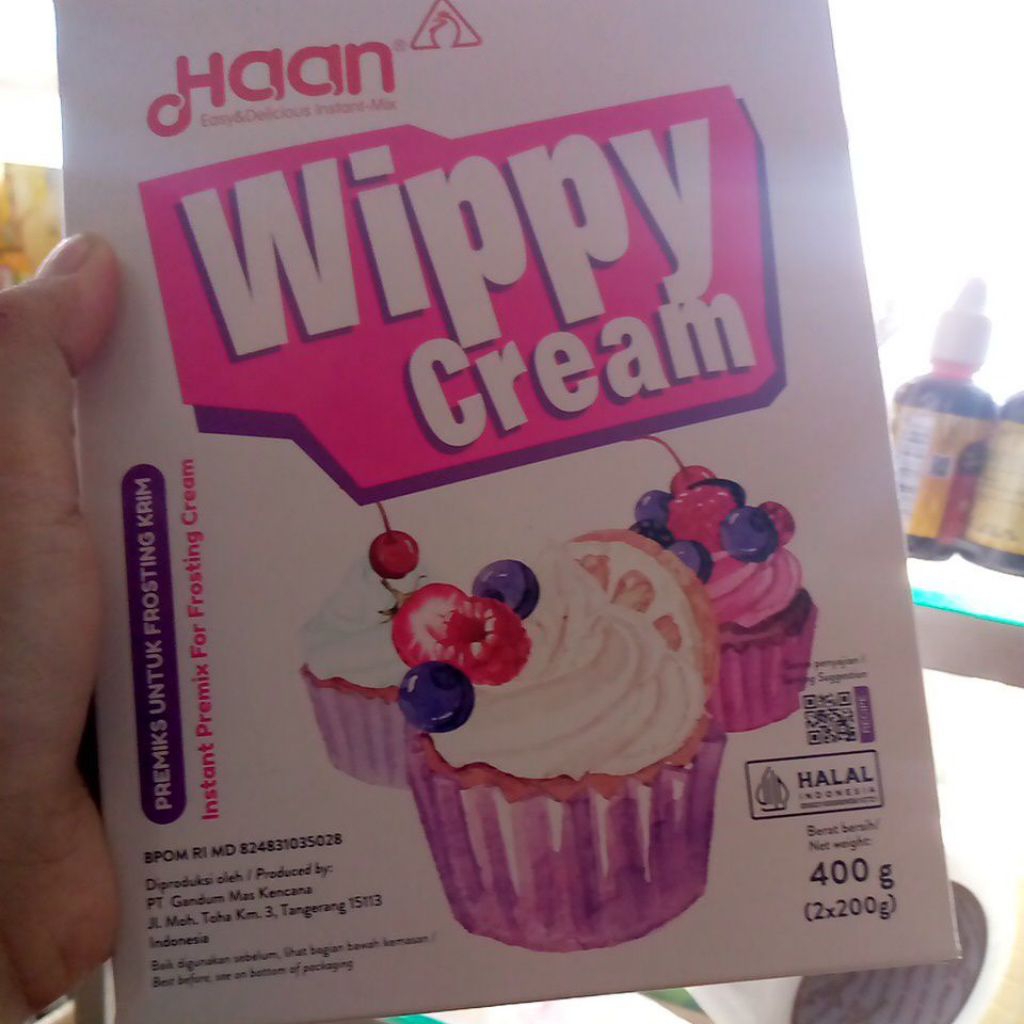 

haan easy & delicious instant-mix wippy cream whip cream kemasan 2x200 gram