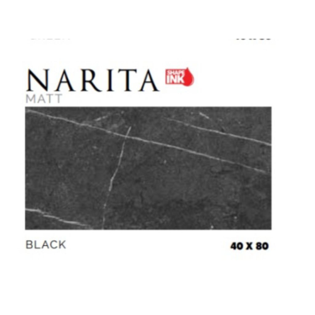 KERAMIK MERK PLATINUM TIPE MARITA BLACK UKURAN 40X80 WARNA HITAM ABU TUA CORAK MOTIF SERAT PUTIH PER