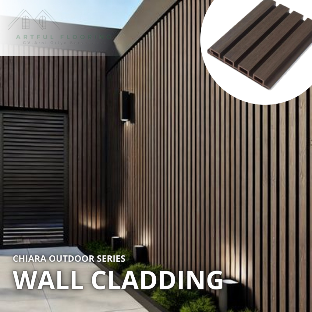 WPC Wall Cladding Chiara/WallPanel Outdoor Dinding Pagar Wall Panel Exterior