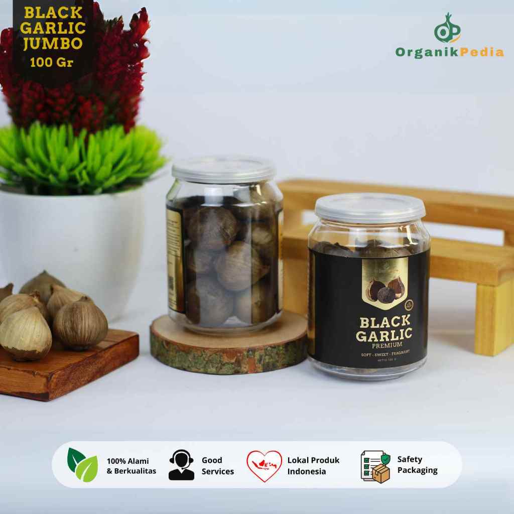 

2PCS JUMBO BLACK GARLIC Bawang Hitam Tunggal Premium Organikpedia 100gr