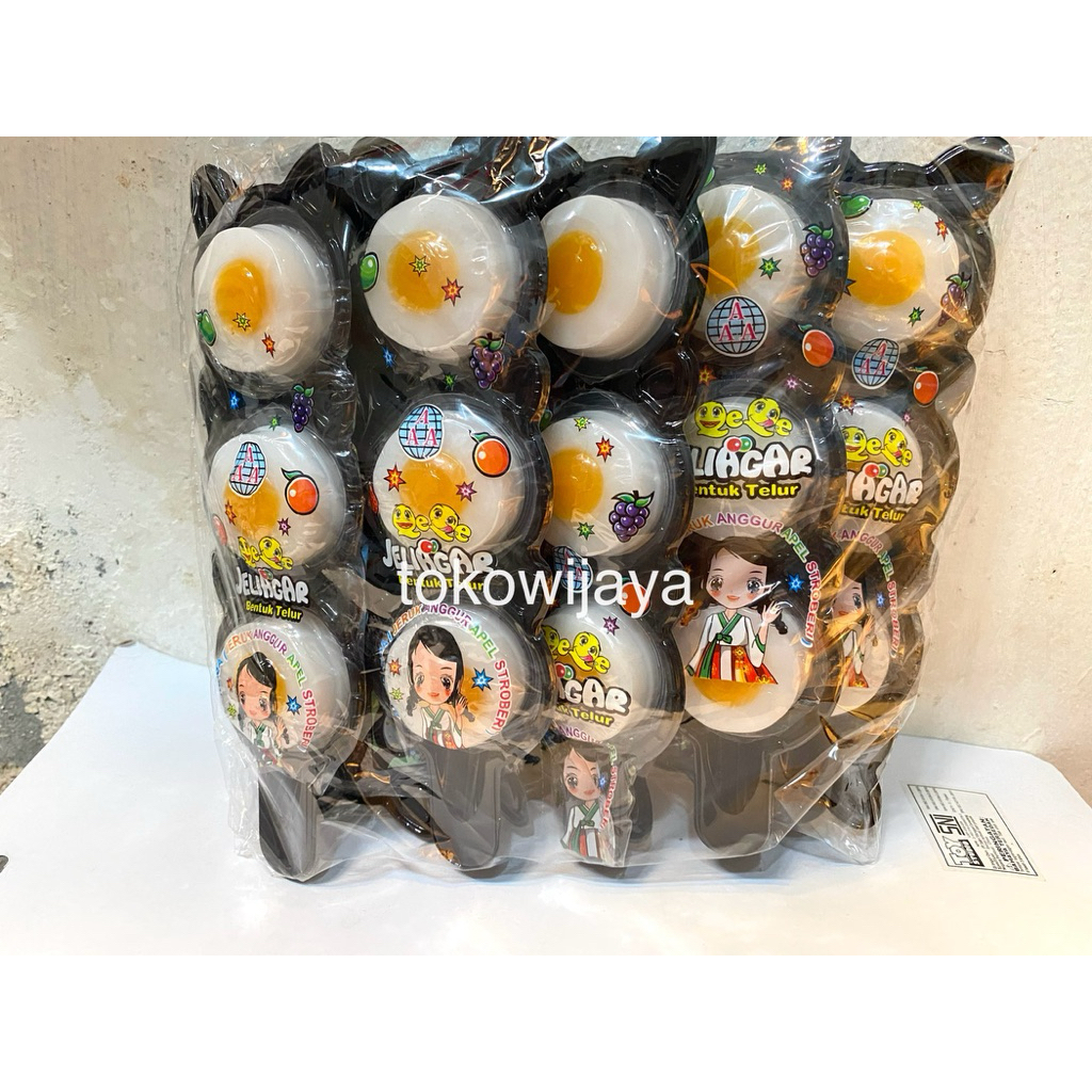 

10Kar/Isi30 Butir Permen Jelly Agar Telor