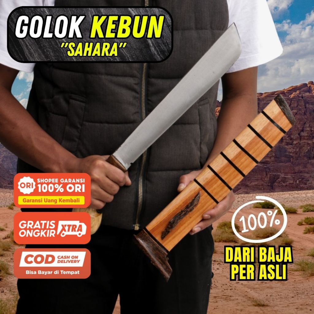 GOLOK KEBUN SAHARA / GOLOK KEBUN ERGONOMIS Peralatan Berkebun Bahan Baja PER SUP9