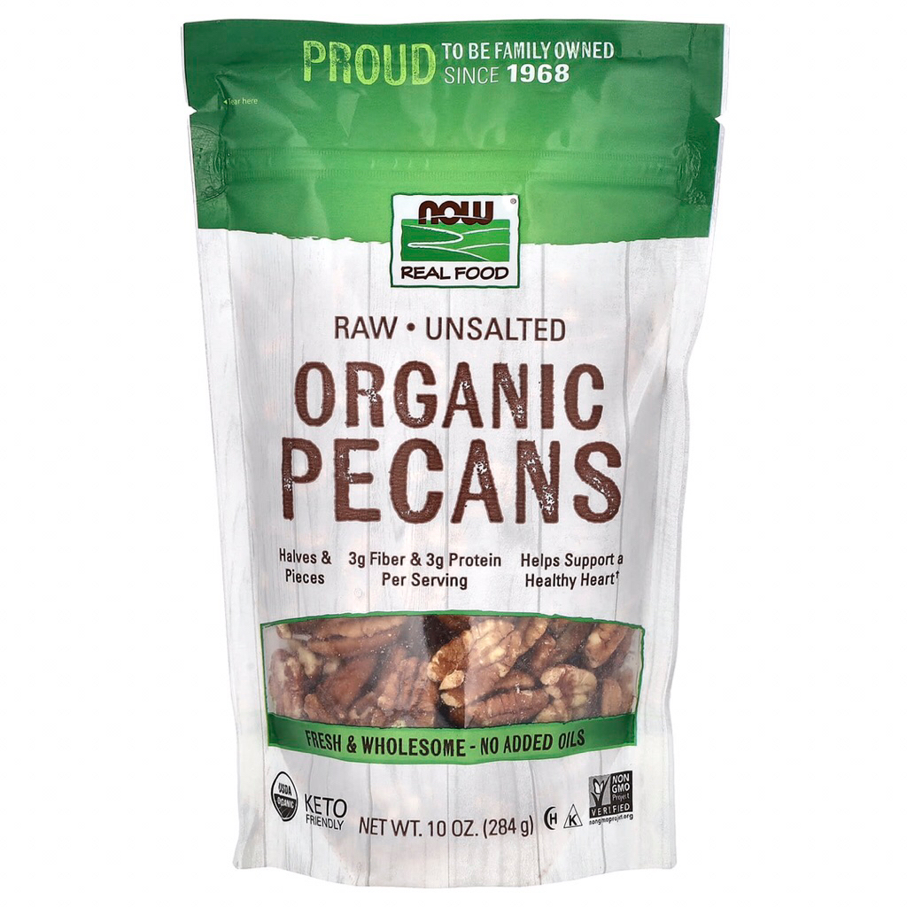 

NOW Foods Organic Raw Pecans Unsalted 284 g
