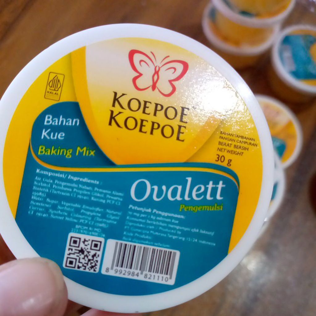 

koepoe koepoe ovalett pengemulsi bahan tambahan pangan campuran baking mix kemasan 30 gram