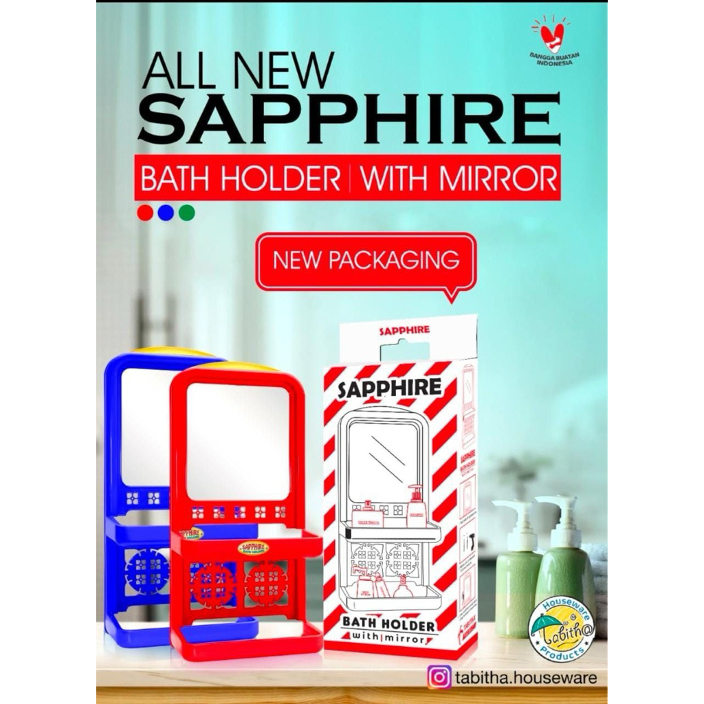 RAK KAMAR MANDI SAPPHIRE CERMIN SERBAGUNA