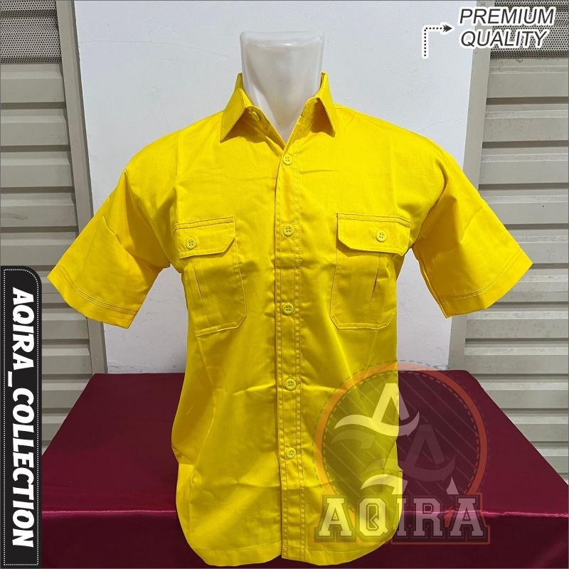 kemeja polos kemeja lapangan bahan premium