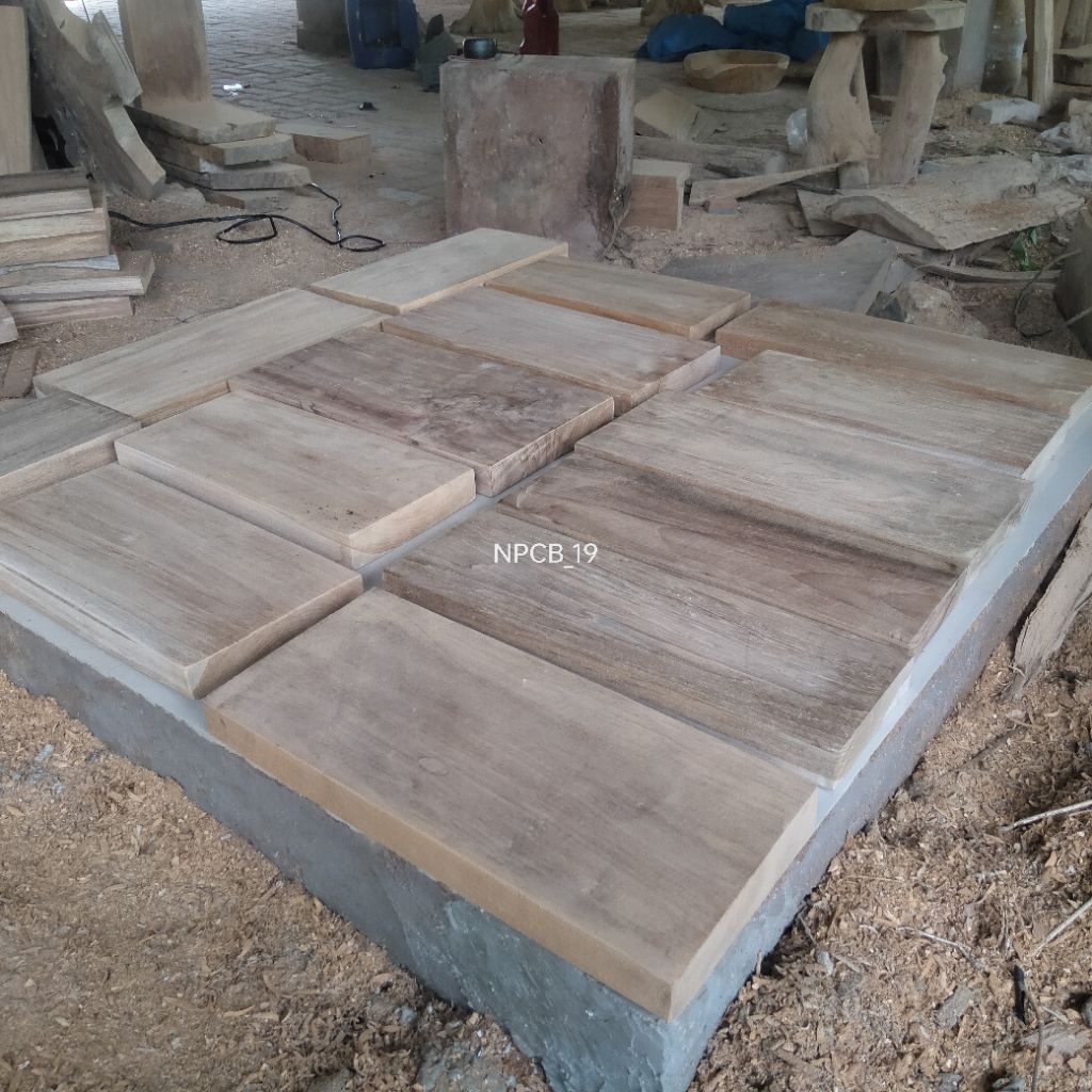 papan kayu jati super perhutani / bahan talenan tebal