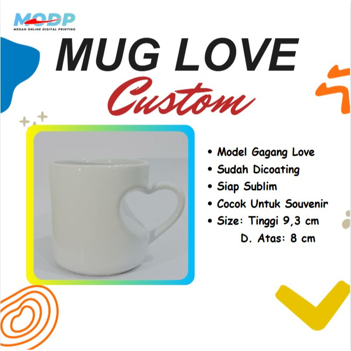 Mug Love Custom Souvenir Pernikahan
