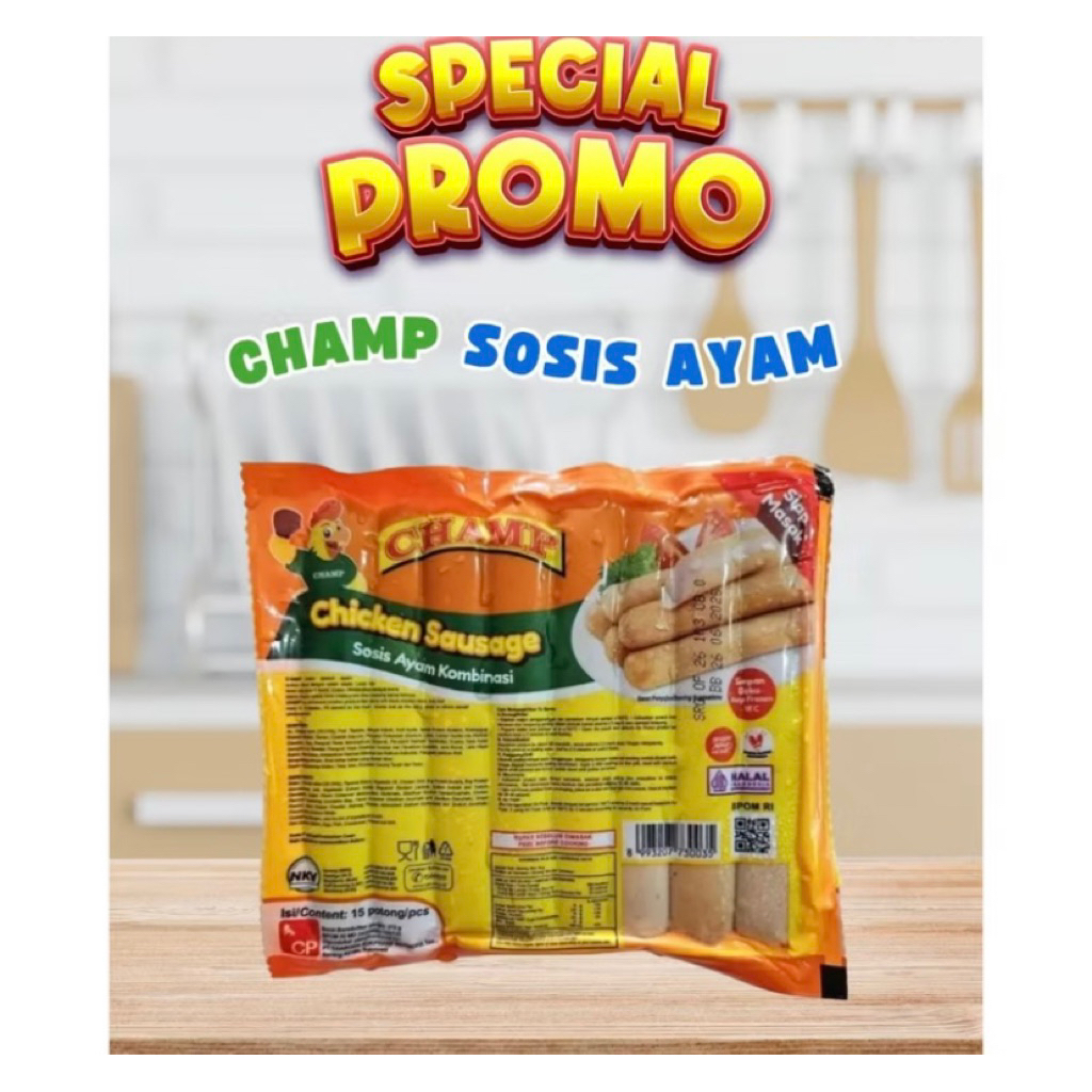 

SOSIS CHAMP Ayam Kombinasi isi 15pcs