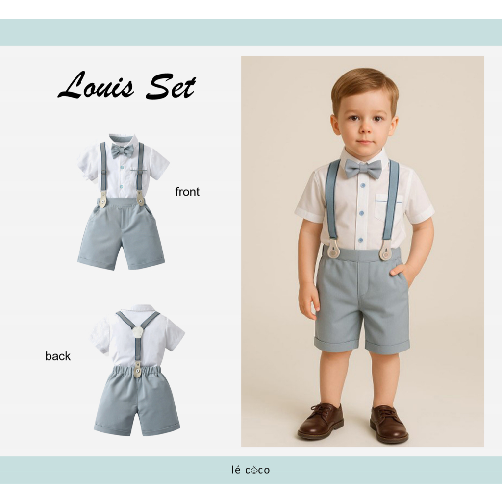 Lecoco Louis Set - Baju Set Anak Laki Laki Setelan Formal Pesta Party Graduation Wisuda Birthday Ult