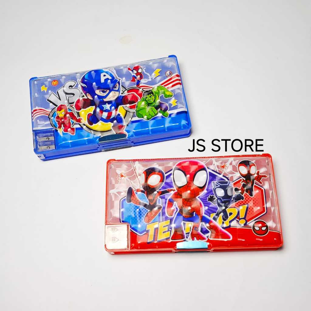 

Kotak Tempat Pensil Magnet 2 sisi Besar Karakter Avengers SPiderman