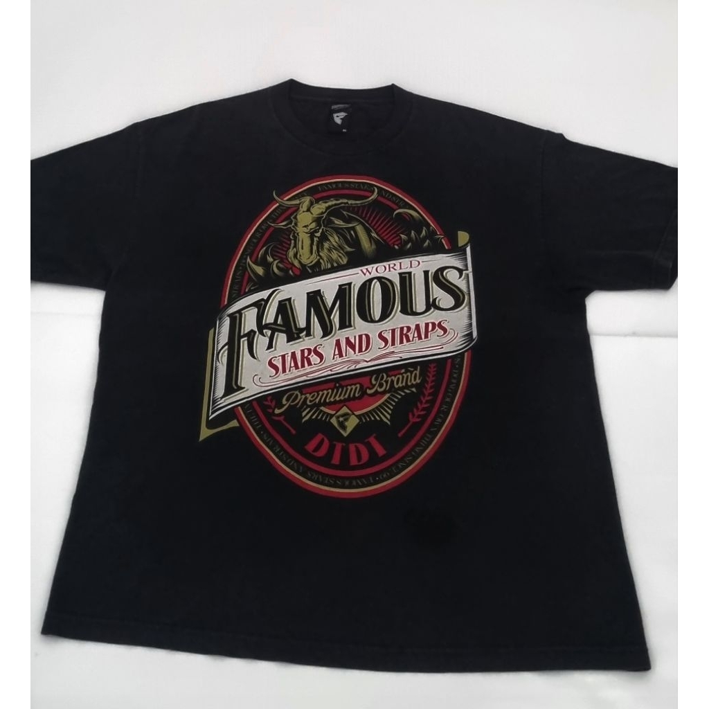 Kaos Famous original stars and straps hitam