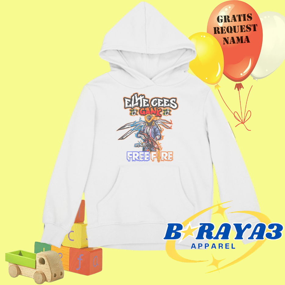 Hoodie Anak Free Fire Skin Senjata – Bisa Custom Nama | BARAYA3