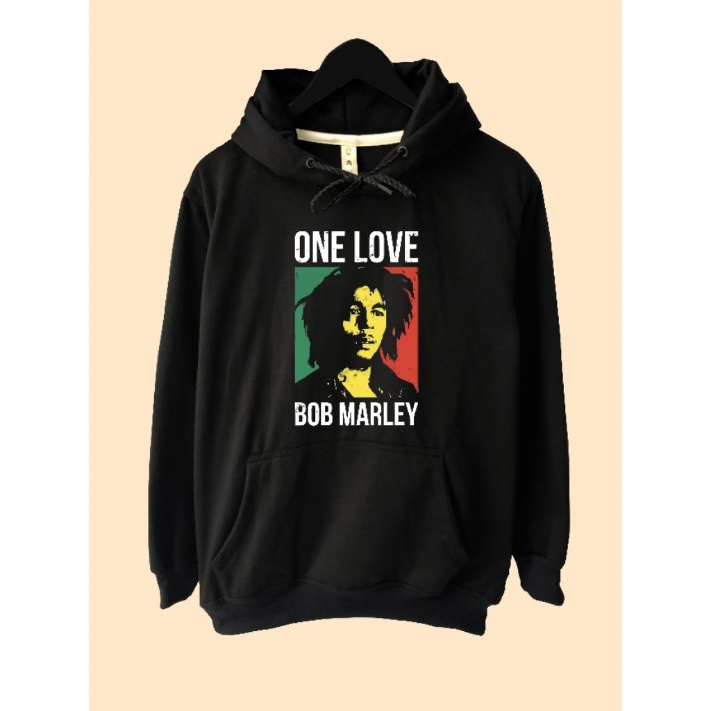 Jaket Hoodie Bob Marley One Love Music Reggae