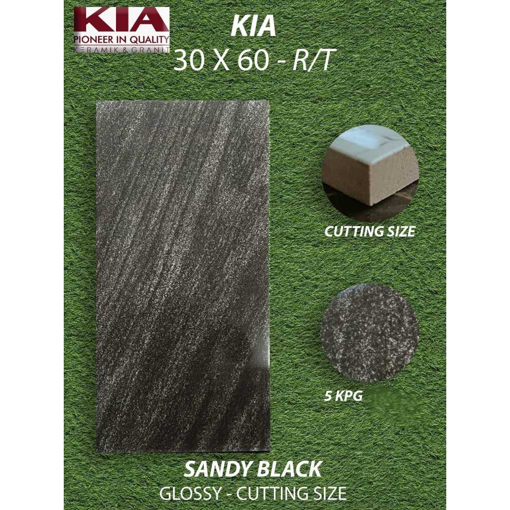 keramik kia sandy black 30x60 cutting medan