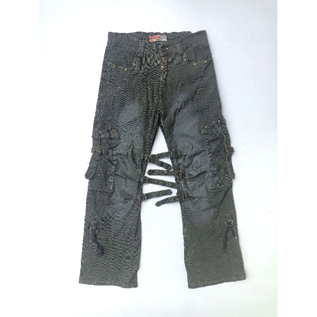 Bondage Cargo Pants japanese / celana denim DIY punk fashion NOT hysteric glamour kapital number nin