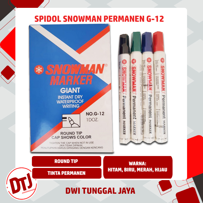 

Spidol Snowman Permanent G12 Marker