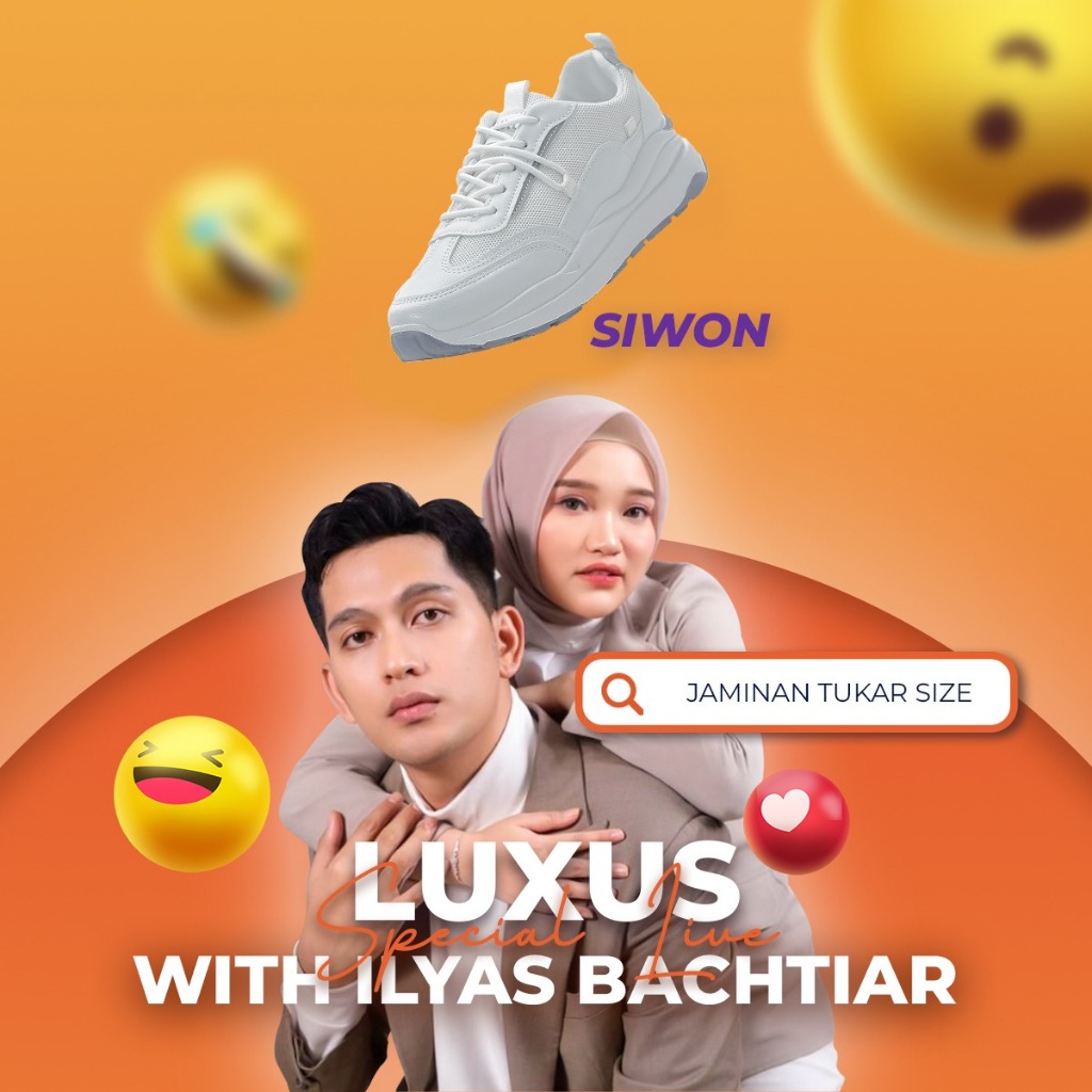 [LUXUS X ILYAS & NABILLA] LIVE EXCLUSIVE Siwon 22011 - Sneakers Casual Sepatu Wanita Sport Shoes Ala