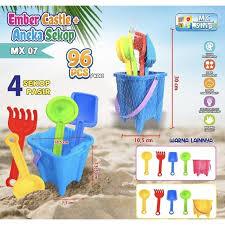 Mainan Ember Cetakan Pasir MX 07 – Seru & Edukatif  Mainan Pantai Anak | Lengkap dengan Cetakan Lucu