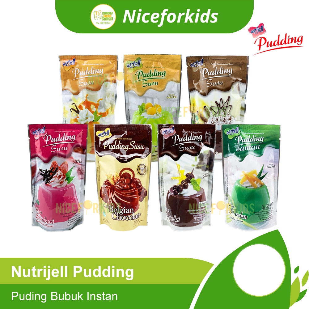 

Nutrijell Pudding Milky Powder Puding Susu Instant aneka rasa buah / Nutrijel Puding Instan Bubuk