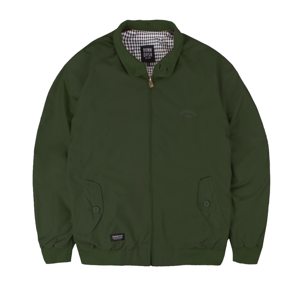 Rown Division Warehouse Harrington Jacket Green - Rowndvsn Jaket Harrington Lysias Hijau