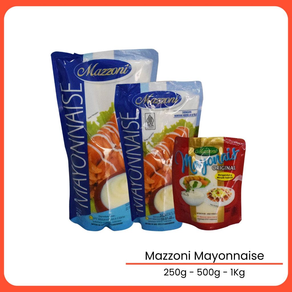 

Mazzoni Mayonnaise 1Kg 500g 250g - Mayones