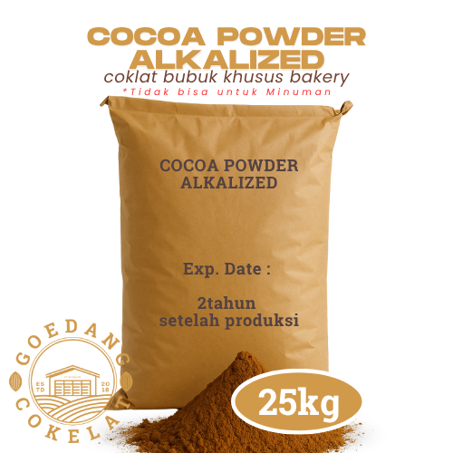 

Cokelat Bubuk 1zak 25kg | Cocoa Powder Premium | Murni tanpa gula | khusus bakery