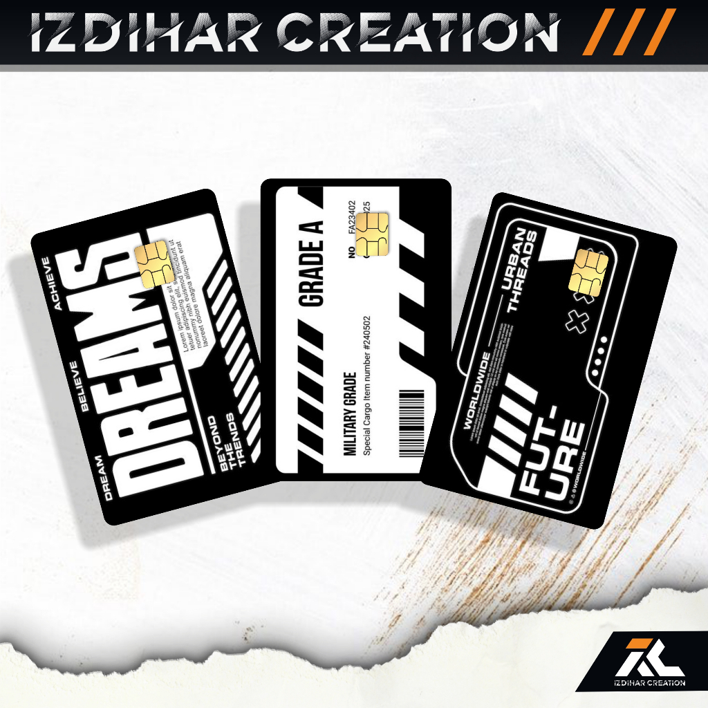 

STIKER kartu Keren -IZDIHAR CREATION- Sticker , Garskin Stiker Pelindung Kartu