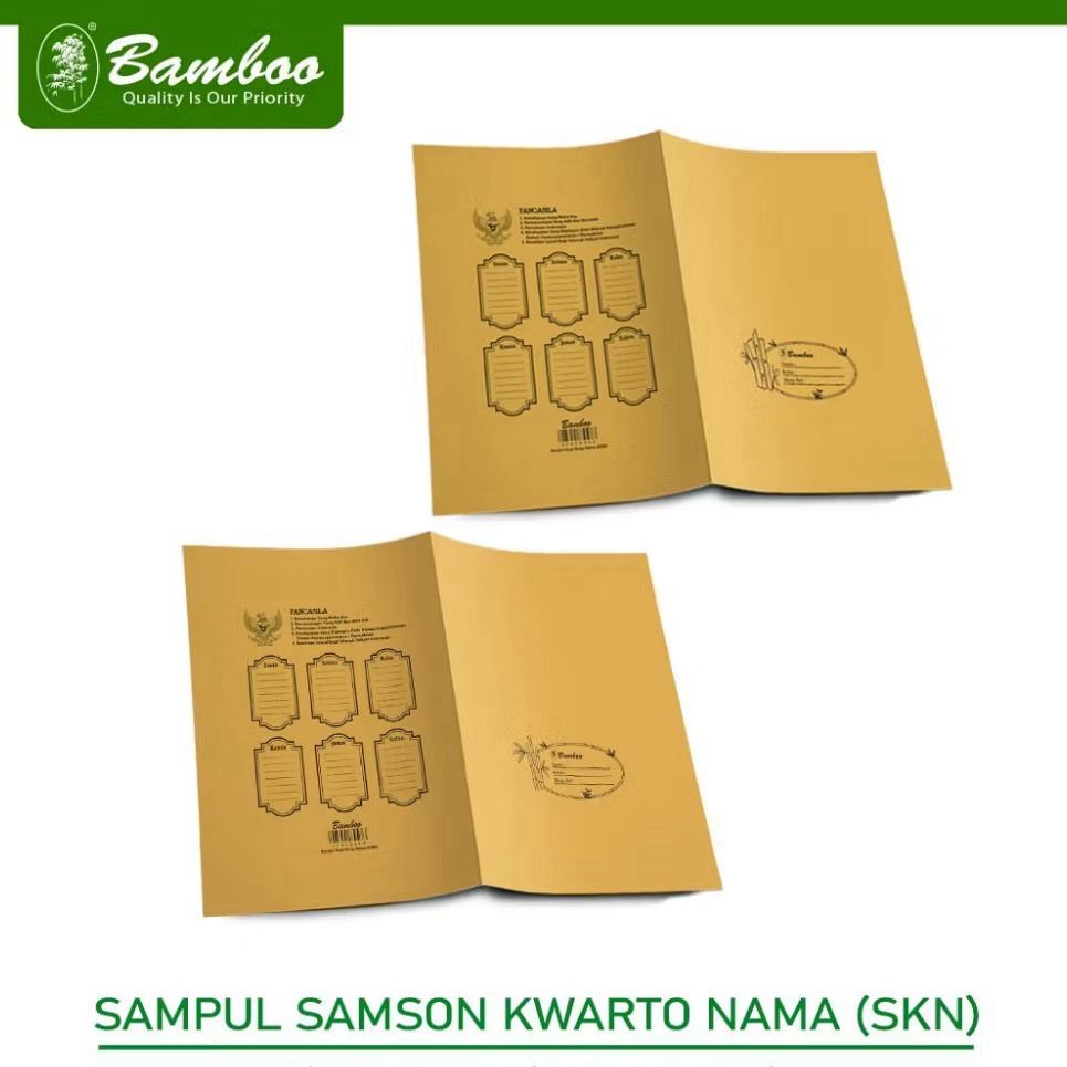 

Bamboo Sampul Buku Tulis Samson Kwarto - Sampul Plastik Isi 20 Lembar