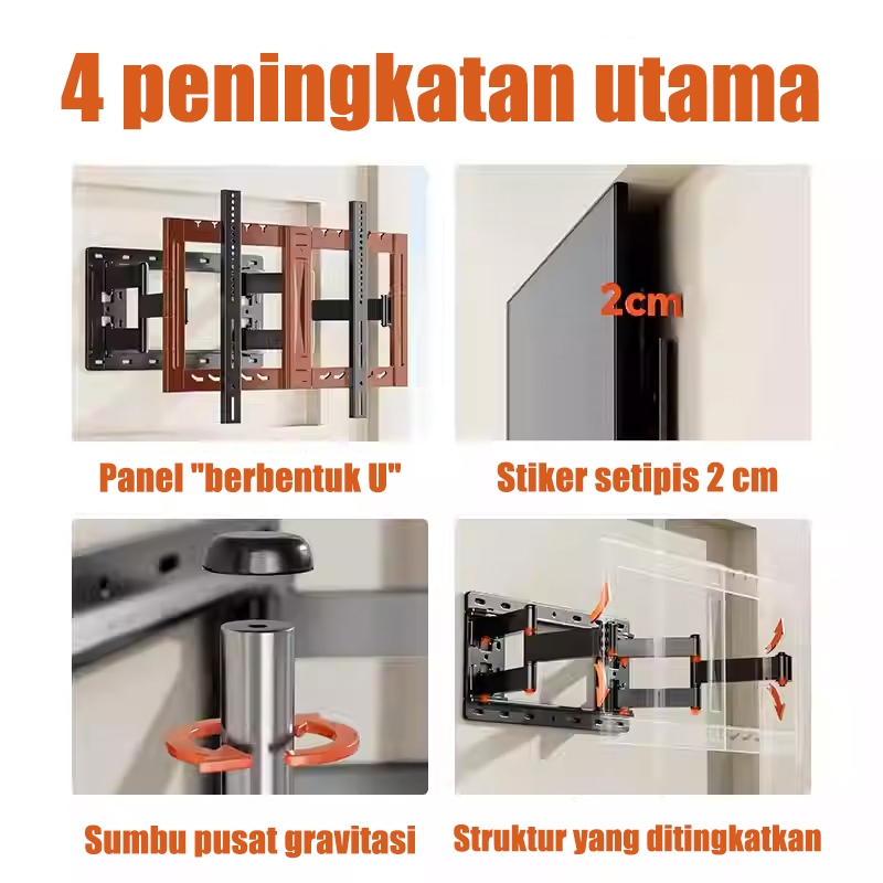 bracket tv 32 inch Bracket Tv Layar berputar 180 Kapasitas menahan beban 400KG braket TV LED 32120