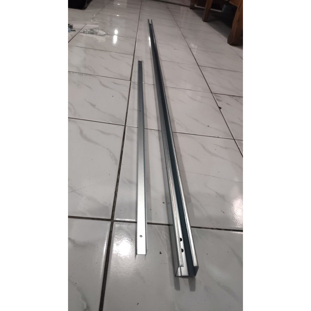 Pesona_Mimin Pintu Sliding / Pintu Geser Satu Set Pintu Hdf + Rel + Kunci + Handel Bonus Lubang