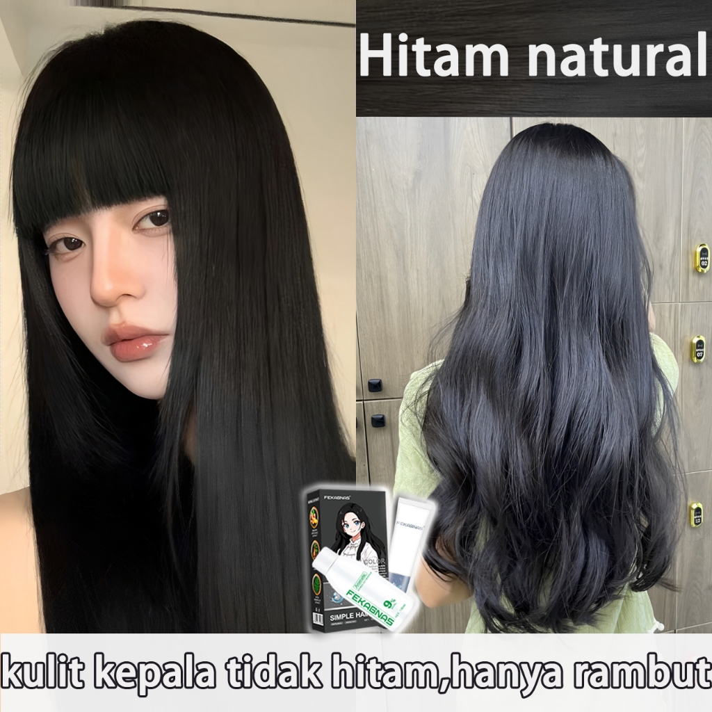【Menutup uban】FAKE GNAS Cat rambut hitam natural 200ML,penyelamat rambut hitam(cat rambut hitam,peny