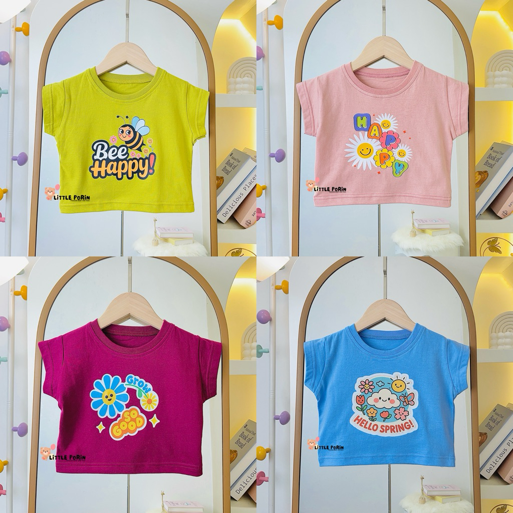 Little Porin - Vera Crop Top - Kaos Crop Top Anak Perempuan