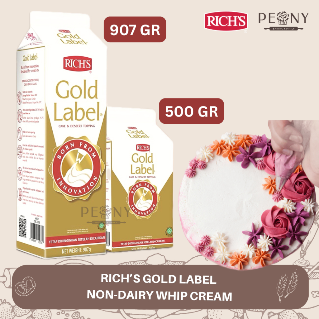 

RICHS GOLD LABEL WHIPPING CREAM 907GR, 500GR (DIKIRIM DALAM KEADAAN BEKU)