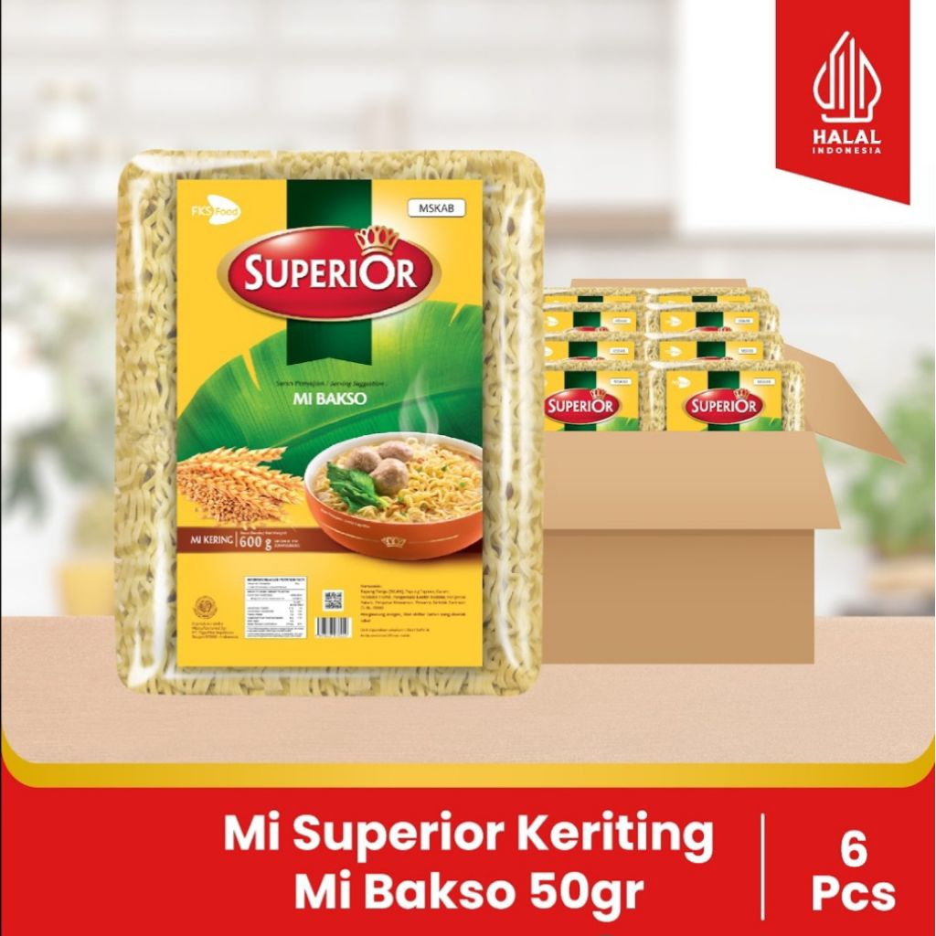 

Mi Superior Keriting - Mi Bakso - 1 Karton - 12 Keping - 50gr