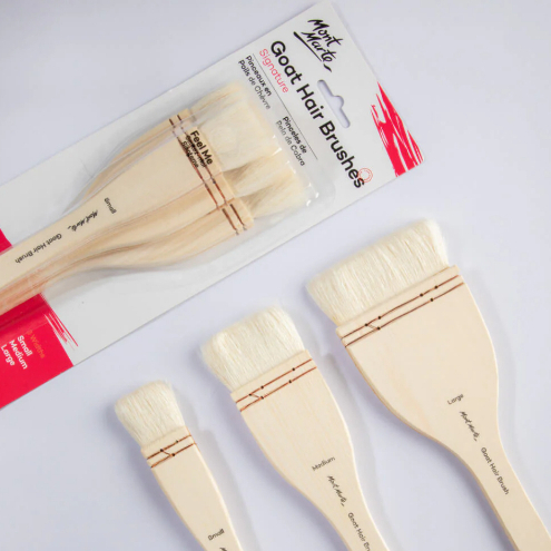 

MONT MARTE STUDIO GOAT HAIR BRUSH SET 3PCS - Bali Art Supplies