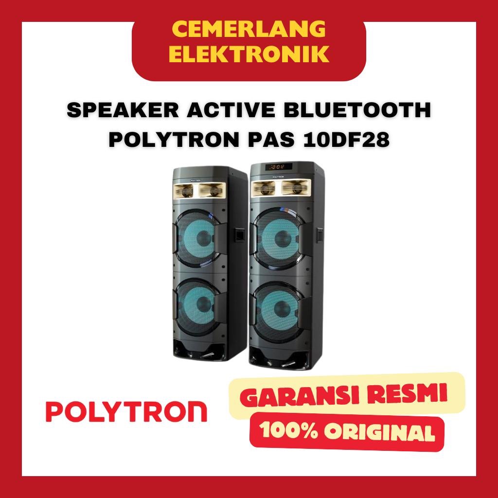 POLYTRON ACTIVE SPEAKER BLUETOOTH PAS10D28 SUPER BASS / POLITRON AKTIF 10INCH GARANSI RESMI