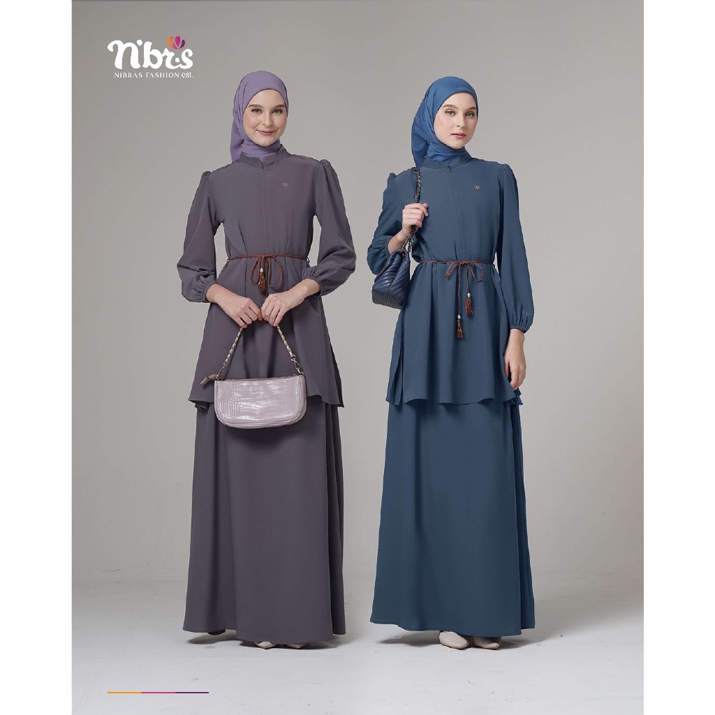 NIBRAS SETELAN ATASAN + ROK WANITA TERBARU - ONE SET 002