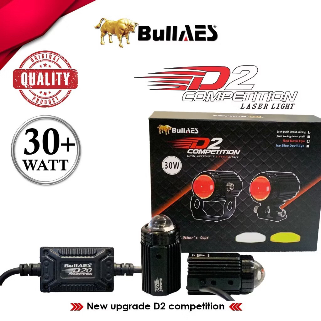 Lampu Tembak Laser Bullaes D2 Competition 30 Watt Devil Eye BULLAES