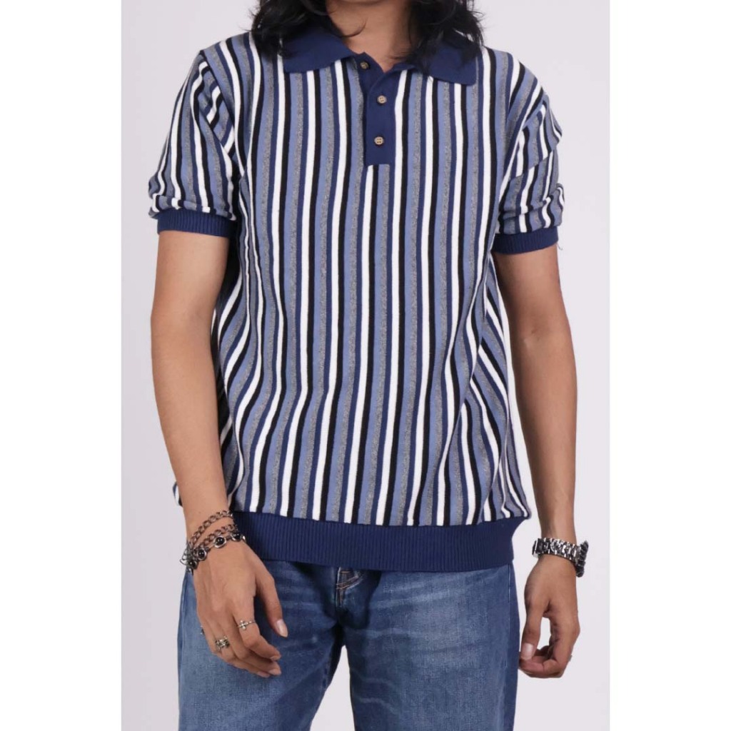 Emba Denim - Stern Kaos Pria Polo Knit Regular Fit