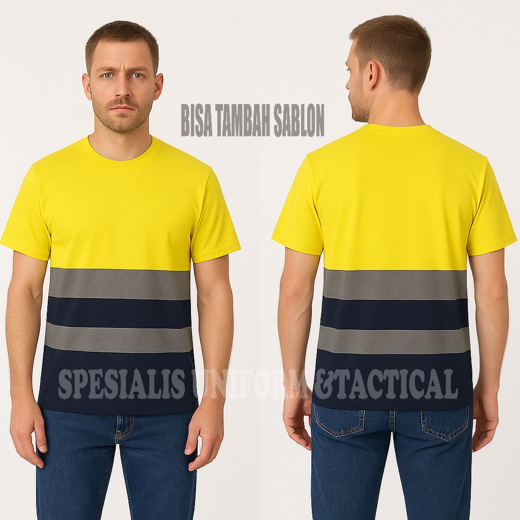 Kaos Safety / Tshirt Safety / Kaos Safety Polos / Kaos Proyek 2 Warna