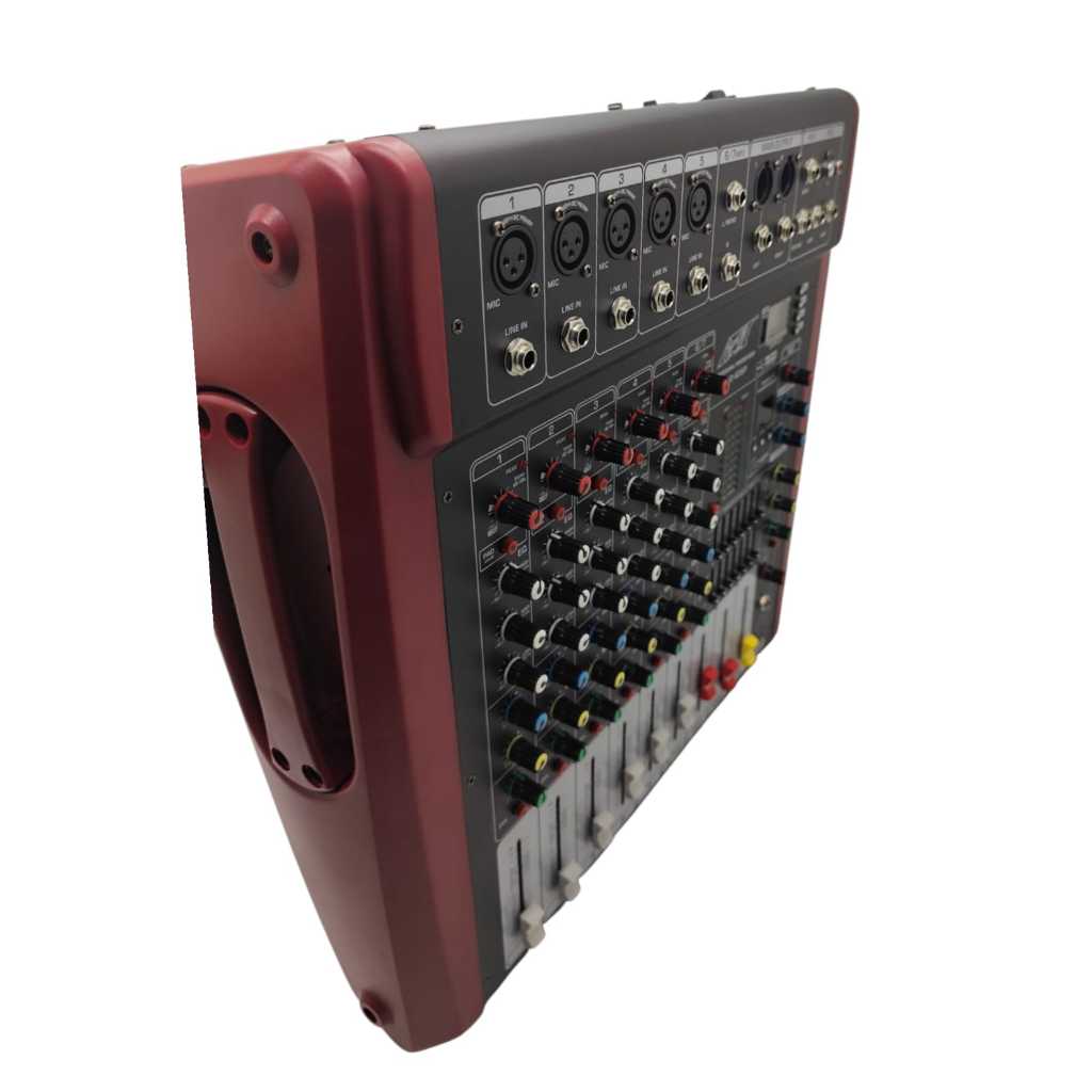 PROFESSIONAL 6 CHANNEL POWER MIXER / POWERED MIXER 6CH PEWIE PRO DSP-O