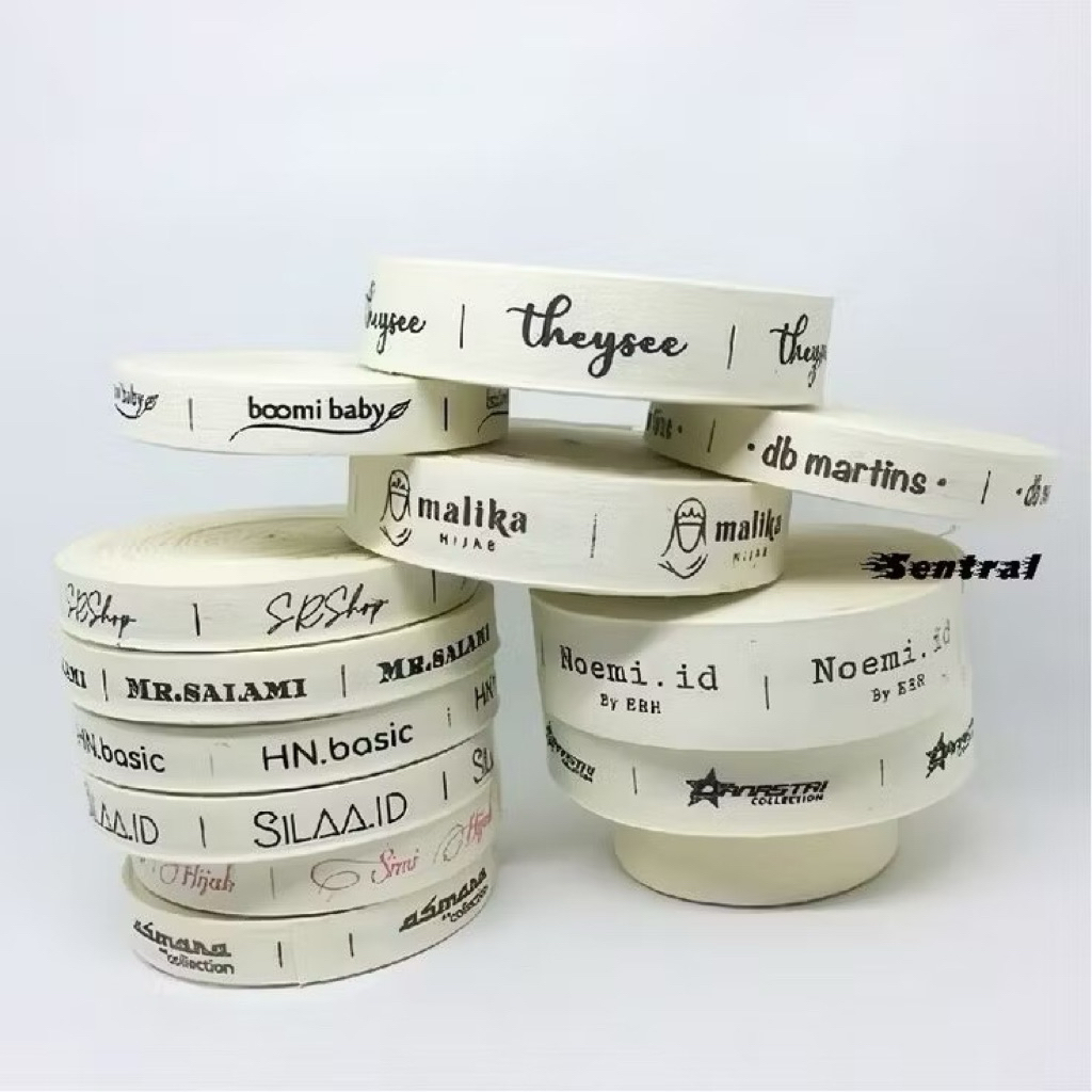 

piterban lembut uk 2 cm , label paket usaha ,label katun , label baju , label katun lembut