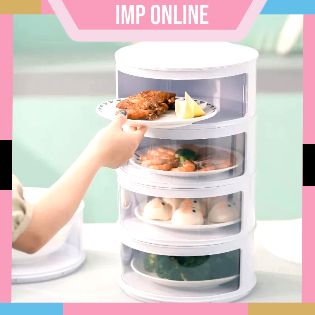 IMP- Tudung Saji 4 Susun Rak Makanan 4 Tingkat / PENYIMPANAN MAKANAN KUALITAS OKE WARNA RANDOM