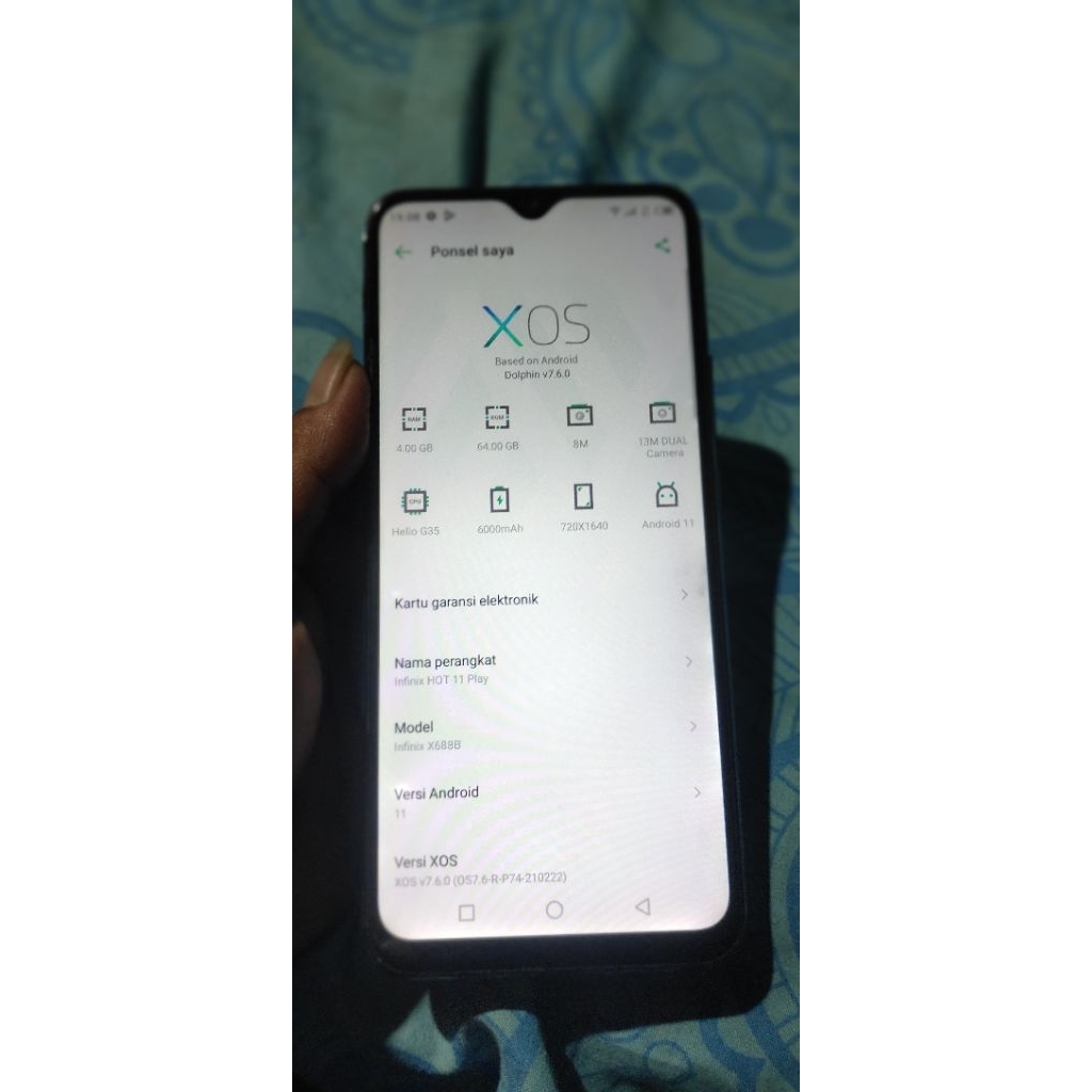 infinix hot 11 play ram 4/64 hp only