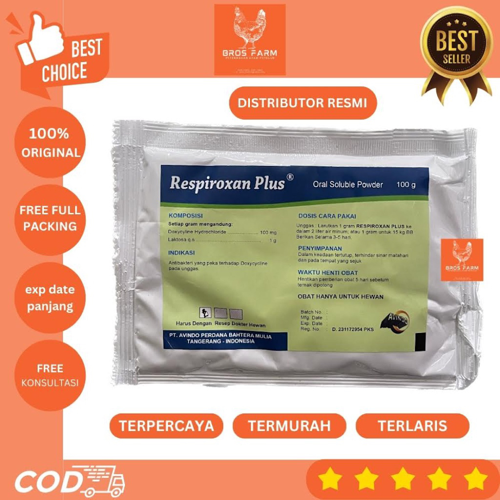 RESPIROXAN PLUS 100 Gram Antibiotik Pernafasan Ayam