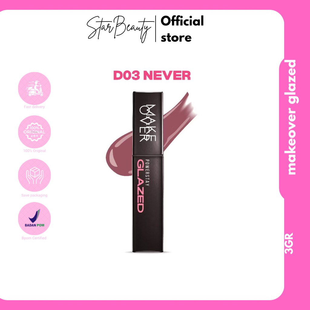 star_beauty.id-MAKE OVER Powerstay Glazed Lock Lip Pigment - NIKI Glazed Plump Gloss Next Level Lip 