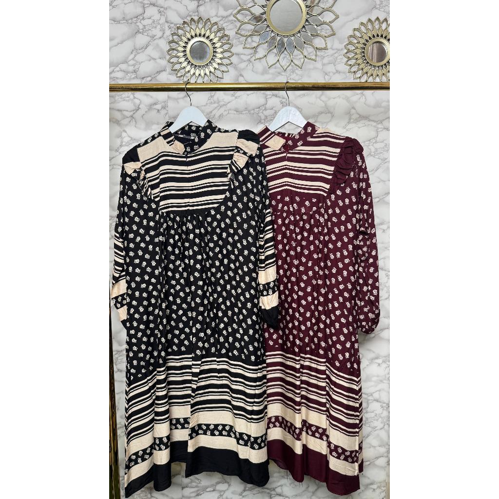 ONESET TUNIK DUBAI TERBARU KEKINIAN 2025 LD 120 CM RAYON PREMIUM ADEM